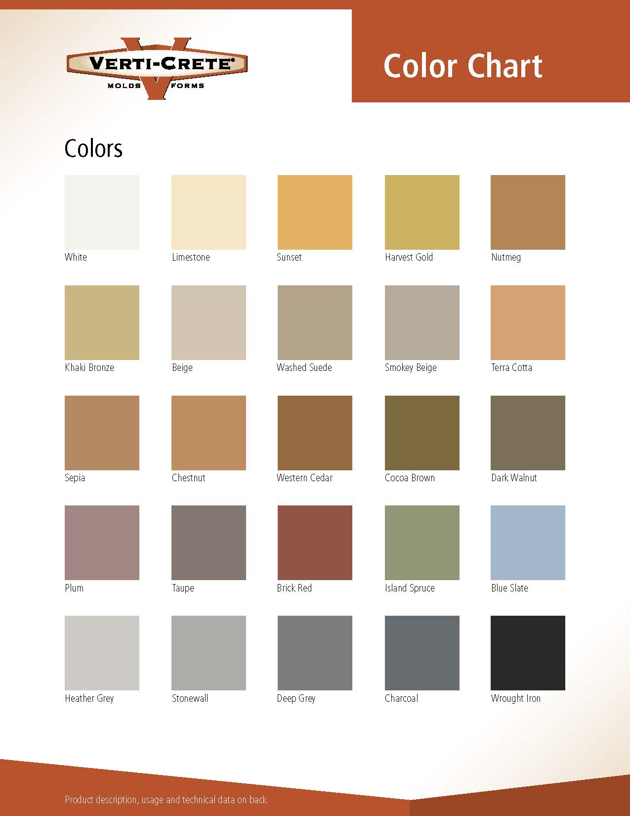 H And C Concrete Stain Color Chart